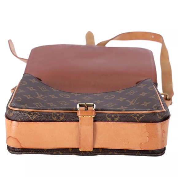 Louis Vuitton Cartouchiere GM Brown Monogram Leather Shoulder Bag M51252 - Picture 9 of 15